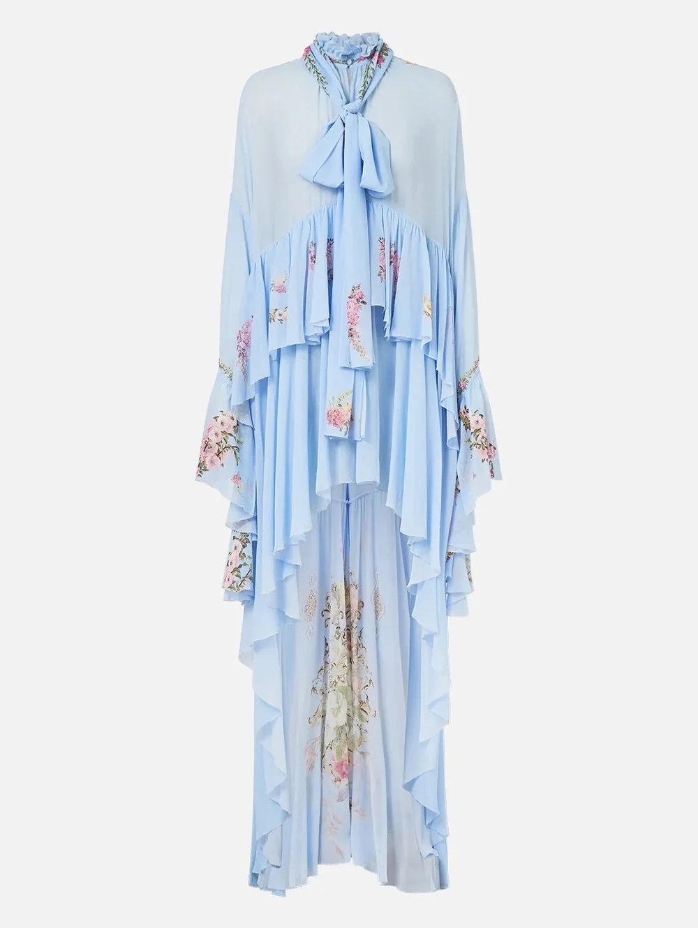 Camilla ruffle high low dress with long sleeve - Picture 3 of 15